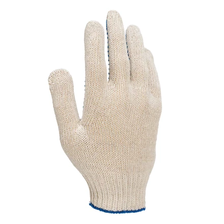Перчатки трикотажные усиленные, с ПВХ точкой, 7 класс вязки Россия 677725 купить в Надыме