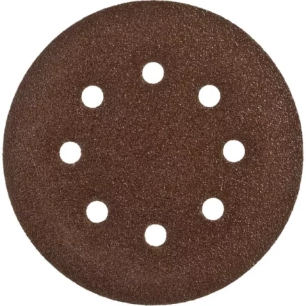 Круг шлифовальный ЗУБР "СТАНДАРТ" из абразивной бумаги на велкро основе, 6 отв., Р60, 150мм, 5шт 35350-150-060 купить в Надыме