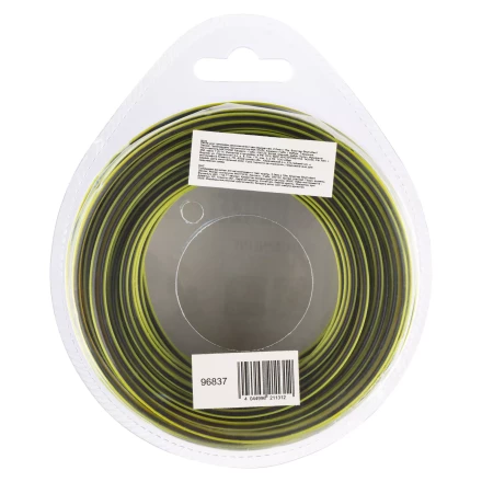 Леска для триммера двухкомпонентная квадратная, 2,0мм х 15м, блистер SkyCutter Denzel 96837 купить в Надыме