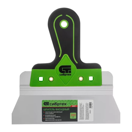 Шпатель фасадный Сибртех , нержавеющая сталь 420S45, 200 мм, 2-компонентная ручка, 85591 купить в Надыме