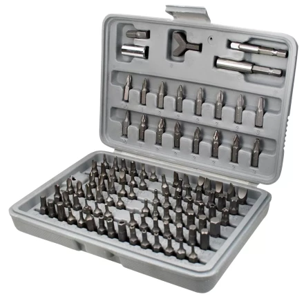 Набор бит, адаптеры для бит, CrV, 100 предм., в пласт. боксе  SPARTA 113975 купить в Надыме