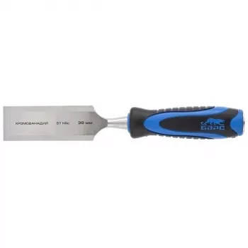 Долото-стамеска,плоская,38мм, двухкомпонентная рукоятка,металлический затыльник БАРС 24659 купить в Надыме