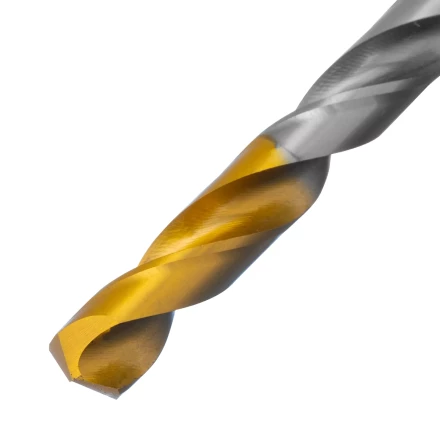 Сверло спиральное по металлу Denzel, 7,5 х 156 мм, Р6М5, Golden Tip, удлиненное, 718259 купить в Надыме