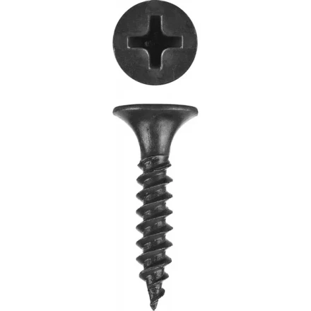 Саморезы фосфатированные с мелкой резьбой, гипсокартон-металл, ЗУБР 300015-35-019, PH2, 3,5 x 19 мм, 2500 шт 300015-35-019 купить в Надыме