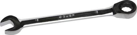 Ключ ЗУБР "ПРОФИ" гаечный комбинированный трещоточный, Cr-V сталь, хромированный, 15мм 27074-15 купить в Надыме