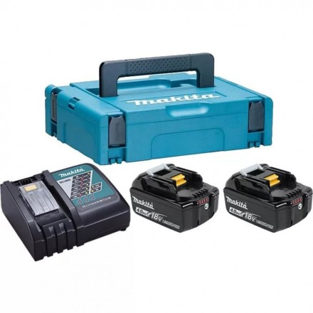 Набор 2 аккумулятора Makita BL 1840B 198310-8, 4 Ач и Зарядное устройство DC 18 RC в MakPac купить в Надыме