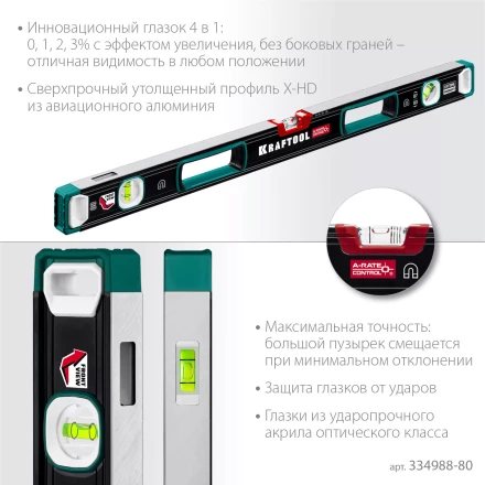 Уровнь магнитный со специальным глазком KRAFTOOL 34988-80 купить в Надыме