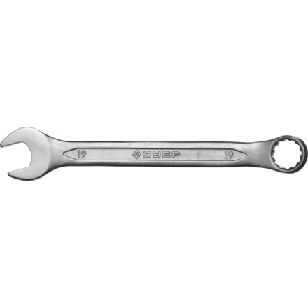 Ключ ЗУБР "МАСТЕР" гаечный комбинированный, Cr-V сталь, хромированный, 19мм 27087-19 купить в Надыме