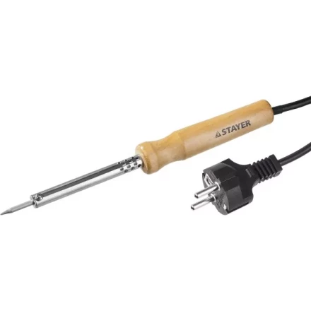 Паяльник MAXTerm с деревянной рукояткой, жало- конус, STAYER 55310-30, 30 Вт 55310-30 купить в Надыме