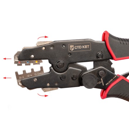 Пресс-клещи КВТ CTD+5 с механизмом быстрой смены матриц: комплект из 5 шт. для опрессовки (набор) (101859) купить в Надыме