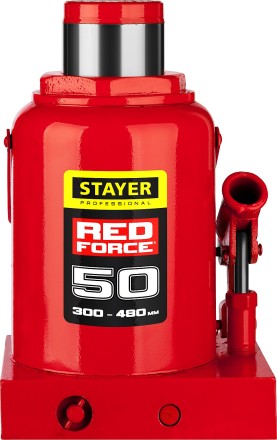 Домкрат гидравлический бутылочный &quot;RED FORCE&quot;, 50т, 300-480 мм, STAYER 43160-50 43160-50_z01 купить в Надыме