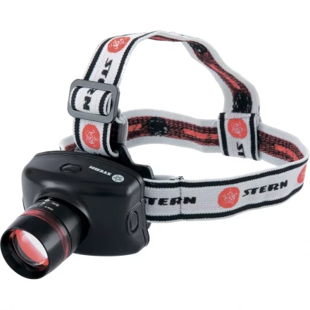 Фонарь наголовный Zoom 3W LED CRE Q5 160 Лм 100 м 3 режима 100% - 50% - стробоскоп 3хААА Stern 90567 купить в Надыме