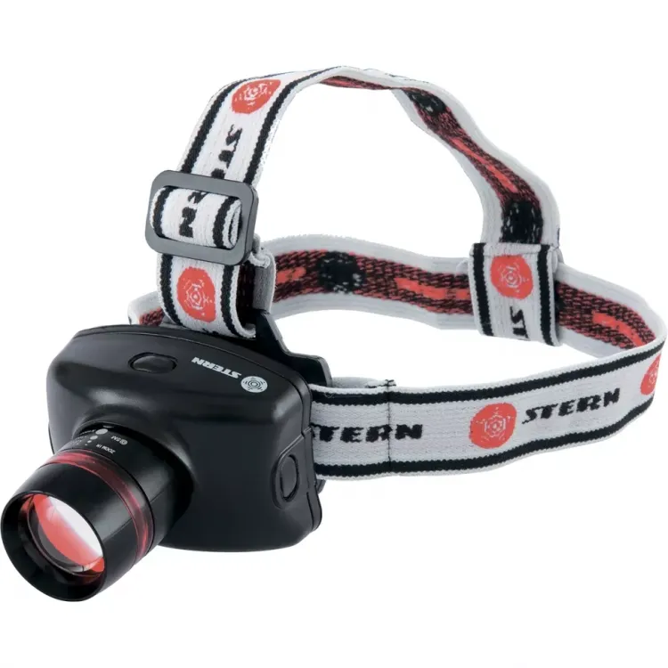 Фонарь наголовный Zoom 3W LED CRE Q5 160 Лм 100 м 3 режима 100% - 50% - стробоскоп 3хААА Stern 90567 купить в Надыме