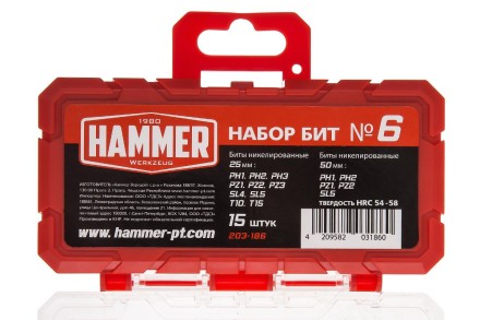 Набор бит HAMMER 203-186 купить в Надыме