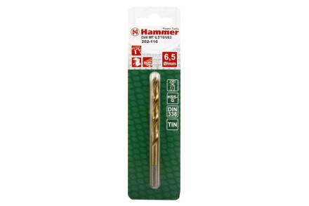 Сверло по металлу HAMMER Ф6.5х101мм (DR MT 6,5мм*101/63мм) купить в Надыме