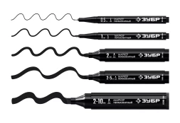 ЗУБР МП-50 черный, 0.5 мм перманентный маркер (06321-2)