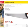 Ножовка по дереву (пила) MIRAX Universal 450 мм, 5 TPI, рез вдоль и поперек волокон, для крупных и средних заготовок 1502-47_z01 купить в Надыме