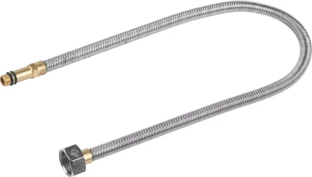 Подводка ЗУБР "ЭКСПЕРТ" сильфонная из нержавеющей стали, для смесителя, удлиненная, г/ш (гайка-штуцер), 1/2", 0,6м 51013-060 купить в Надыме