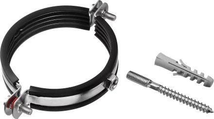 ЗУБР 3, цинк, 1 шт, трубный хомут с сантехнической шпилькой и дюбелем (37866-87-94) купить в Надыме