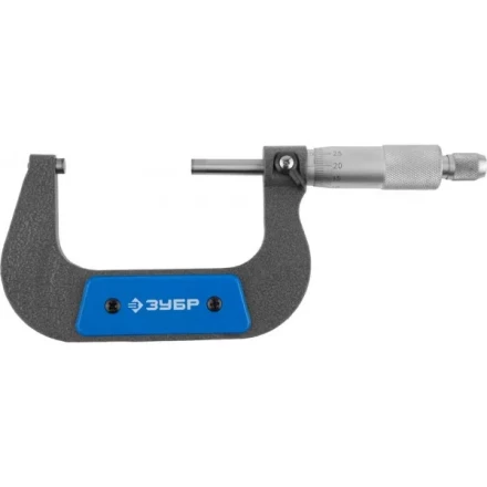 Микрометр ЗУБР "ЭКСПЕРТ" гладкий механический, МК 75, диапозон 50-75мм, шаг измерения 0,01мм 34480-75_z01 купить в Надыме