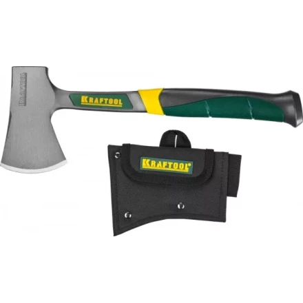 Топорик KRAFTOOL туристический цельнокованый с трехкомпонентной рукояткой, в чехле, 0,6 кг 20645-06 купить в Надыме