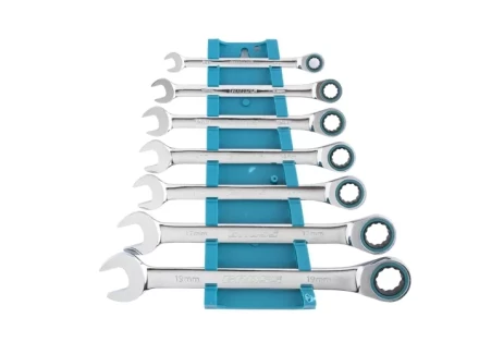 Набор ключей комбинированных с трещоткой, 8 - 19 мм, 7шт., CrV GROSS 14890 купить в Надыме