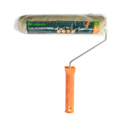 Валик "Фасадные работы", 250 мм, ворс 18 мм, D 36 мм, D ручки - 6 мм, полиакрил, полиэстер Сибртех 80225 купить в Надыме