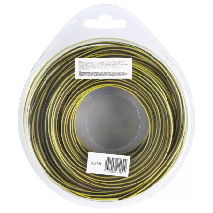 Леска для триммера двухкомпонентная квадратная, 2,4мм х 15м, блистер SkyCutter Denzel 96838 купить в Надыме