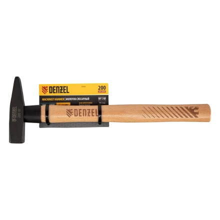 Молоток слесарный, 200 г Denzel, кованый квадратный боек, буковая рукоятка, 10426 купить в Надыме