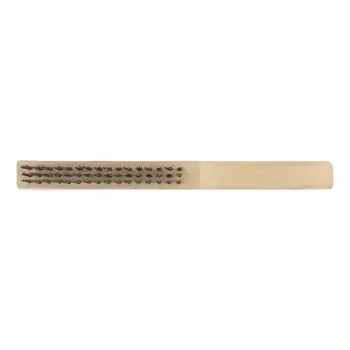 Щетка зачистная 3-х рядная закаленная прямая проволока с деревянной ручкой СИБРТЕХ 74803 купить в Надыме