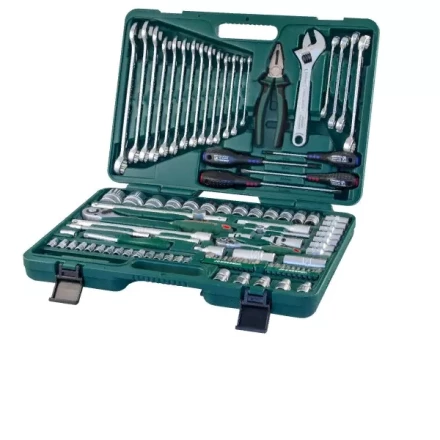 Набор головок торцевых универсальных 1/2"DR 8-32мм   1/4"DR 4-10мм ключи комбинированные 8-24 мм отвертки 101 предмет S04H624101 S  Jonnesway 47701 купить в Надыме