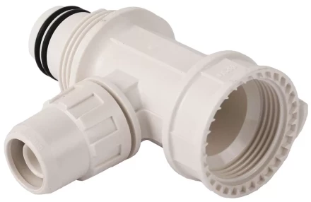 Коллектор ЗУБР "ШиреФит" сборный "внутренняя резьба - штуцер с гайкой - штуцер с гайкой", 20мм-16мм-20мм 51516-20-16-20 купить в Надыме