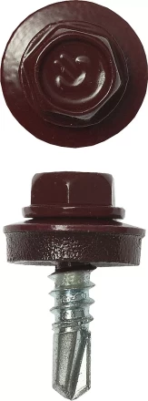 Саморезы ЗУБР "ПРОФЕССИОНАЛ" окраш., RAL 3005 темно-красн., для крепл. кров. матер. к металл. констр., 5.5x19мм, 500шт 4-300315-55-019-3005 купить в Надыме