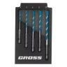Набор сверл универсальных Gross 706017, Multipurpose PRO, 6-гр. хвостовик, 4-10мм, 5шт купить в Надыме