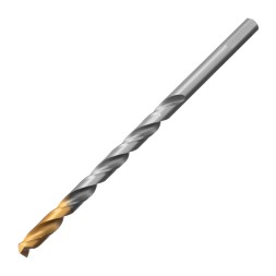 Сверло спиральное по металлу Denzel, 8 х 165 мм, Р6М5, Golden Tip, удлиненное, 718260