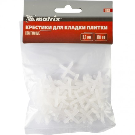 Крестики 3 мм для кладки плитки 100 штук MATRIX артикул 88090 купить в Надыме
