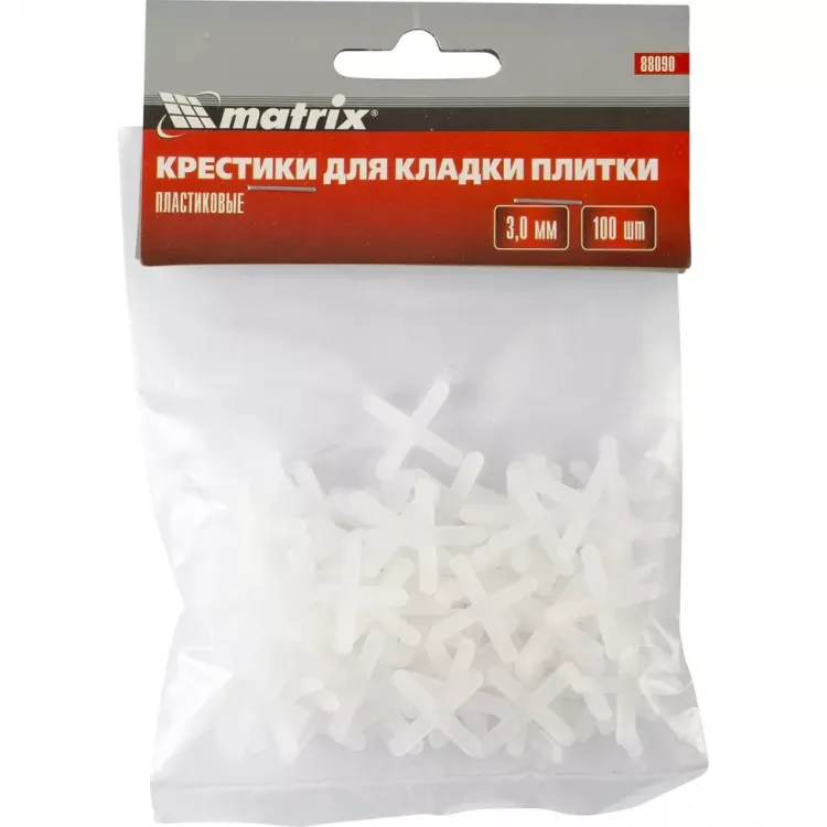 Крестики 3 мм для кладки плитки 100 штук MATRIX артикул 88090 купить в Надыме
