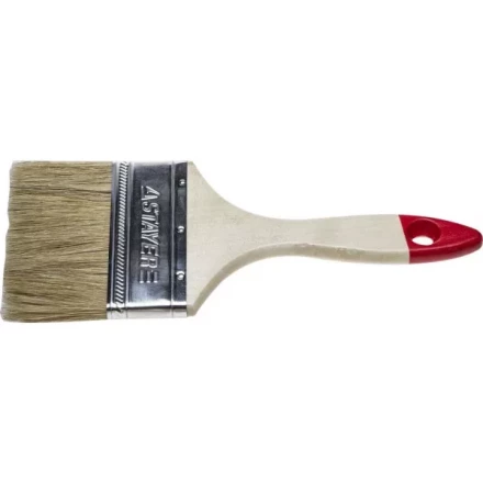 Кисть плоская STAYER &quot;UNIVERSAL-STANDARD&quot;, светлая натуральная щетина, деревянная ручка, 100мм 0101-100 купить в Надыме