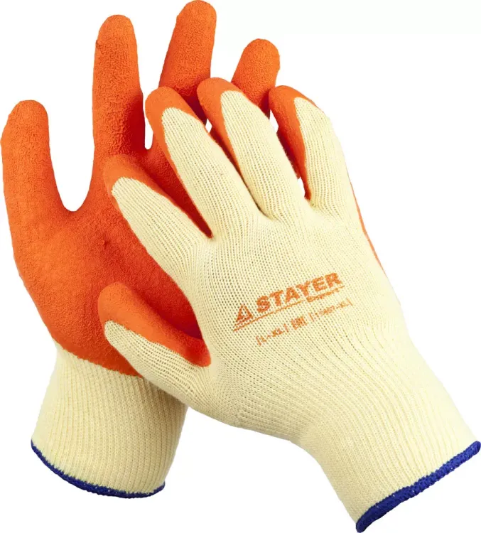 Перчатки STAYER "EXPERT"  рабочие с рельефным латексным покрытием, 10 класс, L-XL 11407-XL купить в Надыме