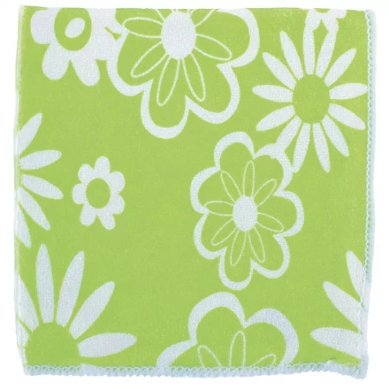 Салфетки из микрофибры с зелеными цветами 300х300 мм Elfe 92307 купить в Надыме