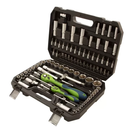 Набор инструментов 94 предмета, CrV, 1/2", 1/4" Сибртех 13509 купить в Надыме