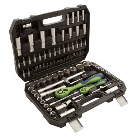 Набор инструментов 94 предмета, CrV, 1/2", 1/4" Сибртех 13509 купить в Надыме