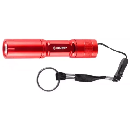 Фонарь ЗУБР "МАСТЕР" ручной, алюминиевый корпус, 1 сверхъяркий светодиод, 1АА, красный 56220-R купить в Надыме