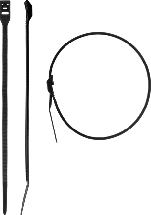 Кабельные стяжки черные КОБРА с плоским замком нейлоновые пакет серия ПРОФЕССИОНАЛ купить в Надыме