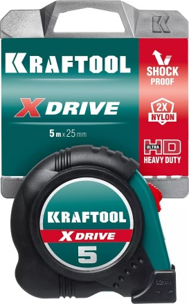 Рулетка KRAFTOOL с нейлоновым покрытием, обрезин корпус, 5/25мм 34122-05-25_z02 купить в Надыме