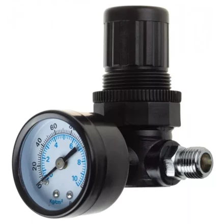 Манометр KRAFTOOL "INDUSTRIE" с регулятором подачи воздуха, 1/4", максимальное давление 10 атмосфер 6503 купить в Надыме