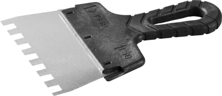 Шпатель ЗУБР "МАСТЕР" ФАСАДНЫЙ, нержавеющее полотно, 150мм, зуб 10х10мм 10078-15-10 купить в Надыме