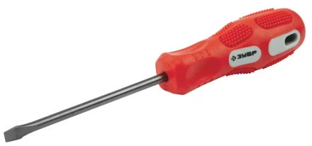 Отвертка ЗУБР "ПРОФИ" хромованадиевая сталь, двухкомпонентная рукоятка, магнит наконечник, SL5,0x100мм 25231-5.0-100_z01 купить в Надыме