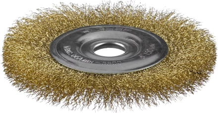 ЗУБР "ПРОФЕССИОНАЛ". Щетка дисковая для УШМ, витая стальная латунированная проволока 0,3мм, 150х22мм 35187-150_z01 купить в Надыме