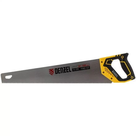 Ножовка по дереву, 500 мм, 11 TPI, зуб 3D, двухкомпонентная рукоятка Denzel 24148 купить в Надыме